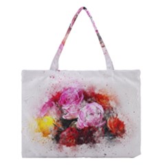 Flowers Roses Wedding Bouquet Art Medium Tote Bag