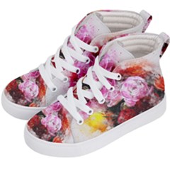 Flowers Roses Wedding Bouquet Art Kid s Hi-top Skate Sneakers by Nexatart