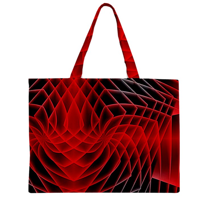 Abstract Red Art Background Digital Zipper Mini Tote Bag