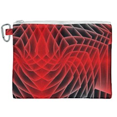 Abstract Red Art Background Digital Canvas Cosmetic Bag (xxl)