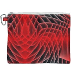 Abstract Red Art Background Digital Canvas Cosmetic Bag (xxxl) by Nexatart