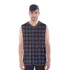 Background Weaving Black Metal Men s Basketball Tank Top by Nexatart