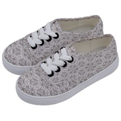 Background Wall Stone Carved White Kids  Classic Low Top Sneakers