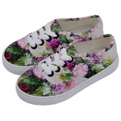 Flowers Roses Bouquet Art Nature Kids  Classic Low Top Sneakers by Nexatart