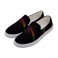 Background Light Glow Lines Colors Women s Canvas Slip Ons