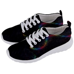 Background Light Glow Lines Colors Men s Lightweight Sports Shoes