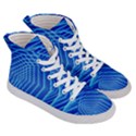 Blue Background Light Glow Abstract Art Men s Hi-Top Skate Sneakers View3