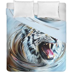 Tiger Animal Art Swirl Decorative Duvet Cover Double Side (California King Size)