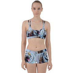 Tiger Animal Art Swirl Decorative Women s Sports Set