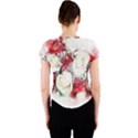 Flowers Roses Bouquet Art Nature Crew Neck Crop Top View2