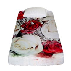 Flowers Roses Bouquet Art Nature Fitted Sheet (single Size)