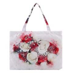 Flowers Roses Bouquet Art Nature Medium Tote Bag