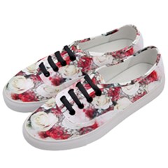 Flowers Roses Bouquet Art Nature Women s Classic Low Top Sneakers by Nexatart