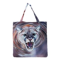 Cougar Animal Art Swirl Decorative Grocery Tote Bag by Nexatart