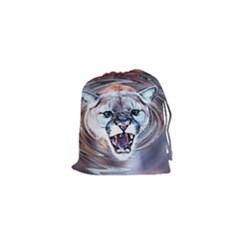 Cougar Animal Art Swirl Decorative Drawstring Pouches (xs)  by Nexatart