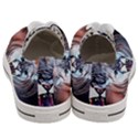 Cougar Animal Art Swirl Decorative Women s Low Top Canvas Sneakers View4