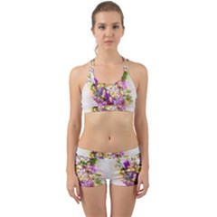 Flowers Bouquet Art Nature Back Web Sports Bra Set by Nexatart