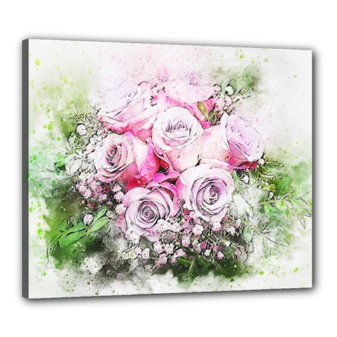 Flowers Bouquet Art Nature Canvas 24  X 20 