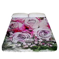 Flowers Bouquet Art Nature Fitted Sheet (queen Size)