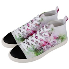 Flowers Bouquet Art Nature Men s Mid-top Canvas Sneakers