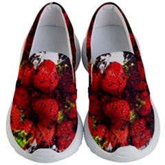 Strawberry Fruit Food Art Abstract Kid s Lightweight Slip Ons