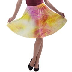 Background Art Abstract Watercolor A-line Skater Skirt