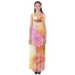 Background Art Abstract Watercolor Empire Waist Maxi Dress