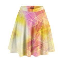 Background Art Abstract Watercolor High Waist Skirt