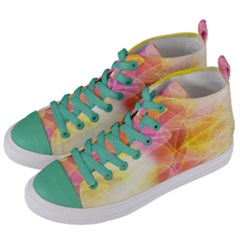 Background Art Abstract Watercolor Women s Mid-top Canvas Sneakers