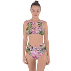 Flowers Bouquet Wedding Art Nature Bandaged Up Bikini Set  by Nexatart