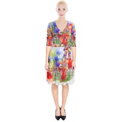 Flowers Bouquet Art Nature Wrap Up Cocktail Dress