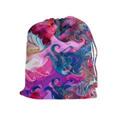 Background Art Abstract Watercolor Drawstring Pouches (extra Large)