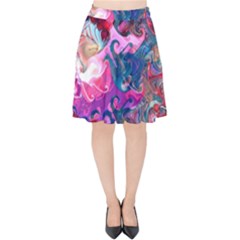 Background Art Abstract Watercolor Velvet High Waist Skirt by Nexatart