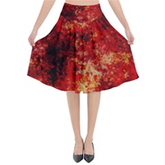 Background Art Abstract Watercolor Flared Midi Skirt by Nexatart