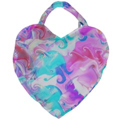 Background Art Abstract Watercolor Pattern Giant Heart Shaped Tote by Nexatart