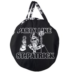  St  Patricks Day  Giant Round Zipper Tote