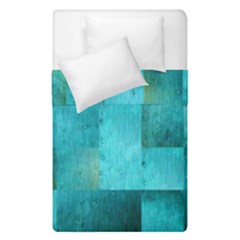 Background Squares Blue Green Duvet Cover Double Side (single Size) by Nexatart