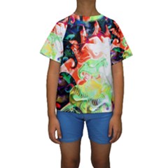 Background Art Abstract Watercolor Kids  Short Sleeve Swimwear by Nexatart