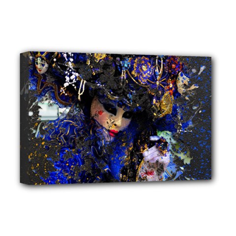 Mask Carnaval Woman Art Abstract Deluxe Canvas 18  X 12   by Nexatart