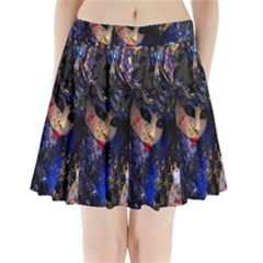 Mask Carnaval Woman Art Abstract Pleated Mini Skirt by Nexatart