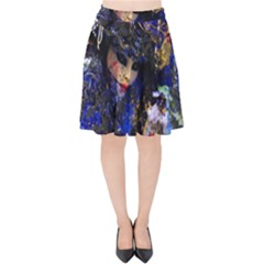 Mask Carnaval Woman Art Abstract Velvet High Waist Skirt by Nexatart