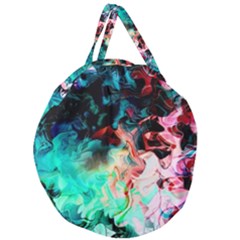 Background Art Abstract Watercolor Giant Round Zipper Tote