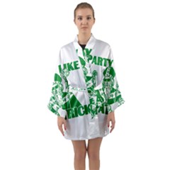  St  Patricks Day  Long Sleeve Kimono Robe by Valentinaart