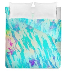 Blue Background Art Abstract Watercolor Duvet Cover Double Side (queen Size)