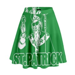  St  Patricks Day  High Waist Skirt by Valentinaart