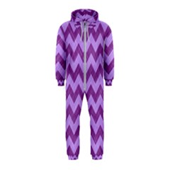 Background Fabric Violet Hooded Jumpsuit (kids) by Nexatart