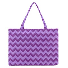 Background Fabric Violet Zipper Medium Tote Bag