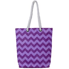 Background Fabric Violet Full Print Rope Handle Tote (small) by Nexatart