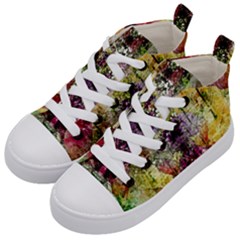 Background Art Abstract Watercolor Kid s Mid-top Canvas Sneakers