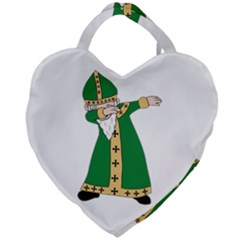  St  Patrick  Dabbing Giant Heart Shaped Tote by Valentinaart